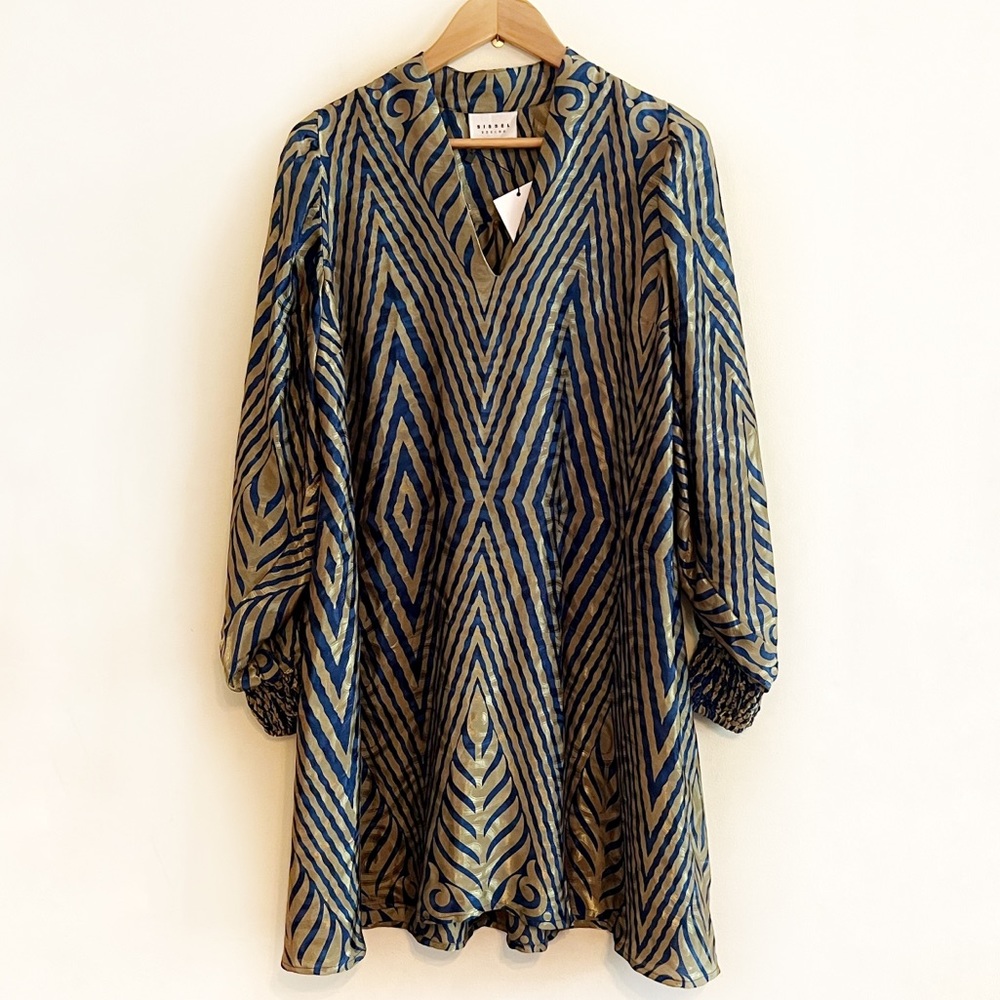 NWT Anthropologie Sissel Edelbo Celeste Mini Dress Upcycled Sari One Size